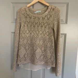 Sparkly cream sweater